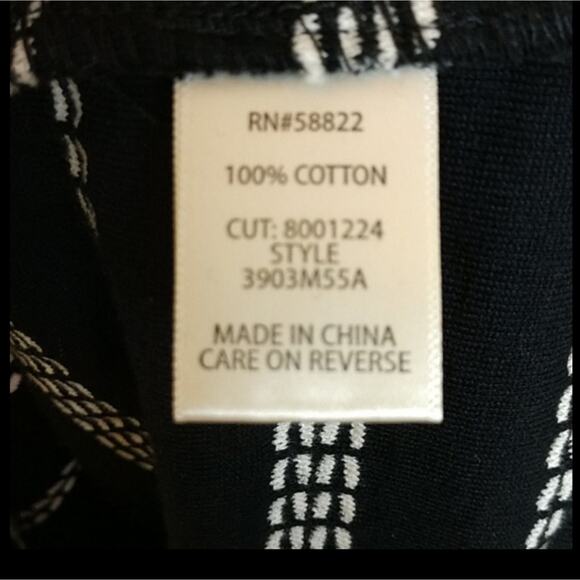 Max Studio Black & Ivory Braided Striped Shift size XL - Picture 12 of 13